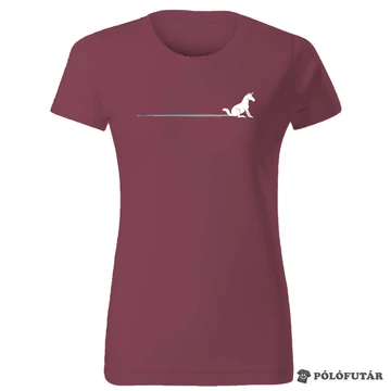 Unikornis női bordó póló