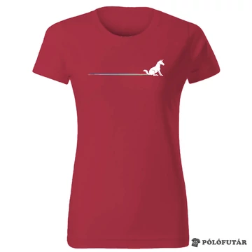 Unikornis női piros póló