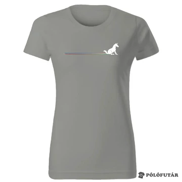 Unikornis női cinkszürke póló
