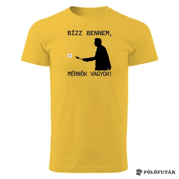 Mérnök napsárga póló