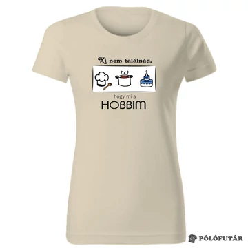 Főzés női krémszínű póló