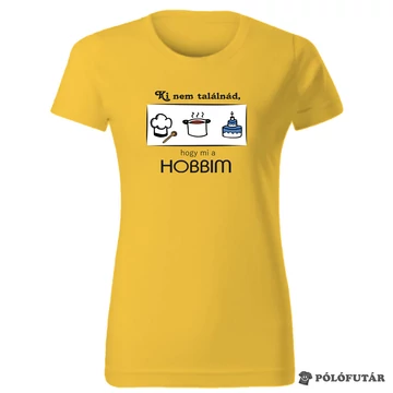 Főzés női napsárga póló