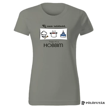 Főzés női kheki póló