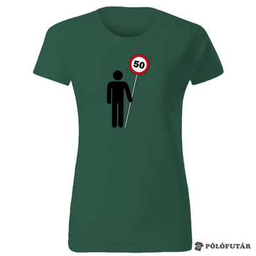 Tábla 50 női sötétzöld póló