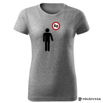 Tábla 50 női világosszürke póló