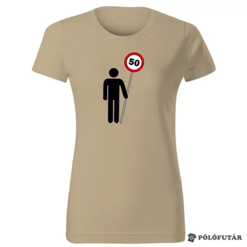 Tábla 50 női homokszínű póló