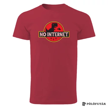 No Internet piros póló