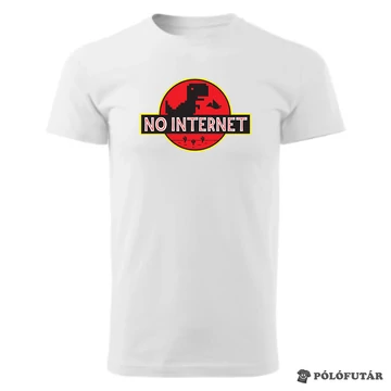 No Internet fehér póló