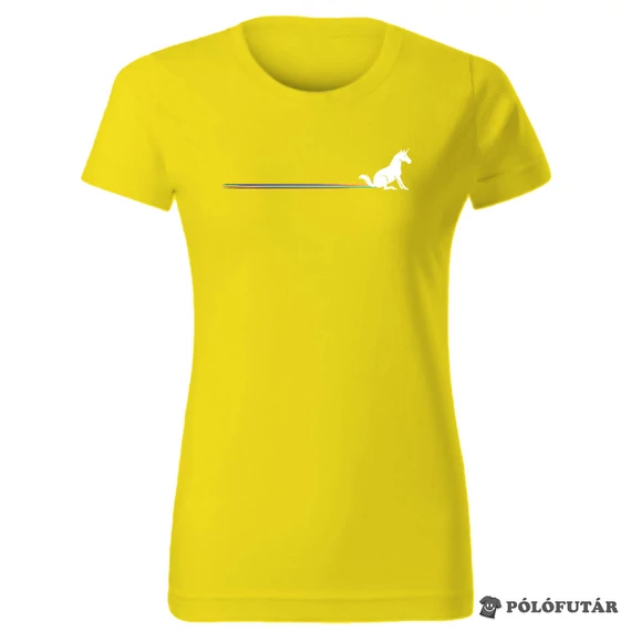Unikornis női citromsárga póló