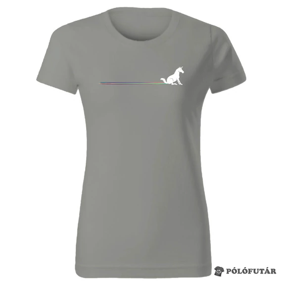 Unikornis női cinkszürke póló