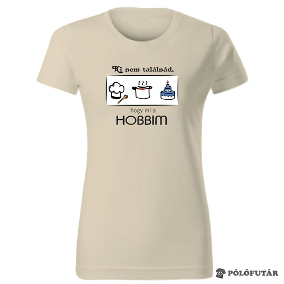 Főzés női krémszínű póló