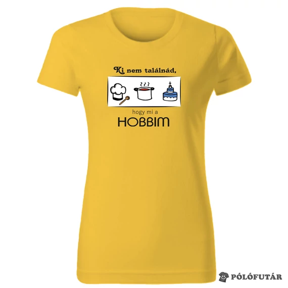 Főzés női napsárga póló