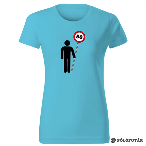 Tábla 50 női atollkék póló