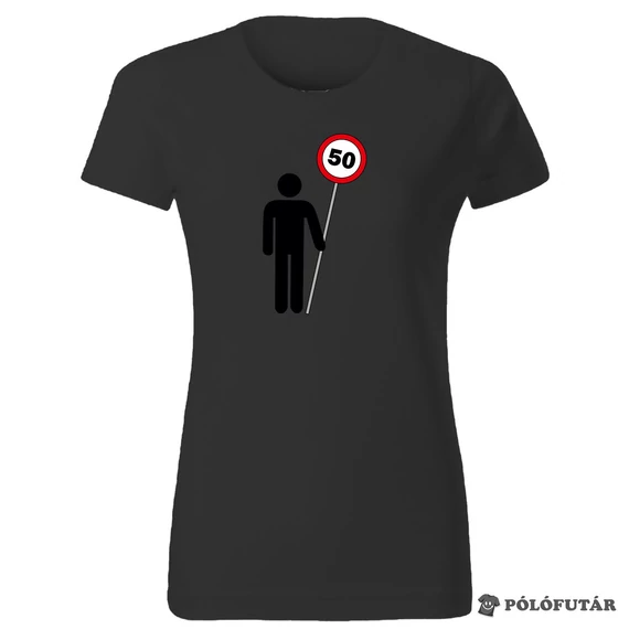 Tábla 50 női fekete póló