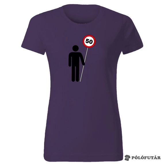 Tábla 50 női lila póló