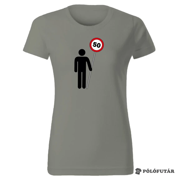 Tábla 50 női kheki póló