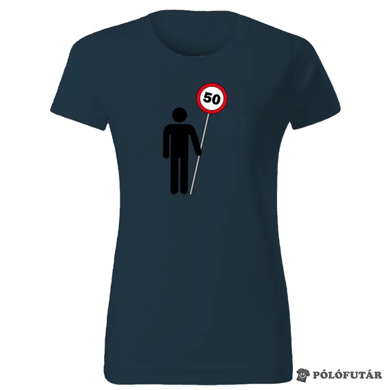 Tábla 50 női sötétkék póló