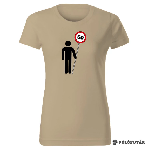 Tábla 50 női homokszínű póló