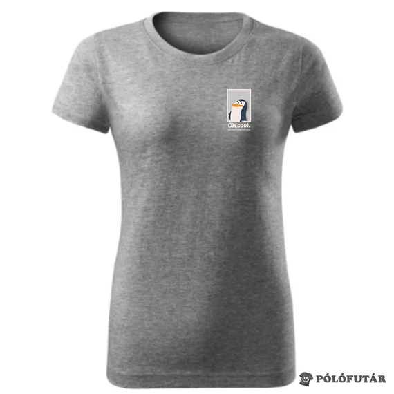 Nem érdekel női világosszürke póló