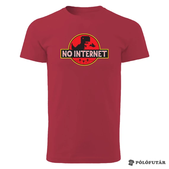 No Internet piros póló